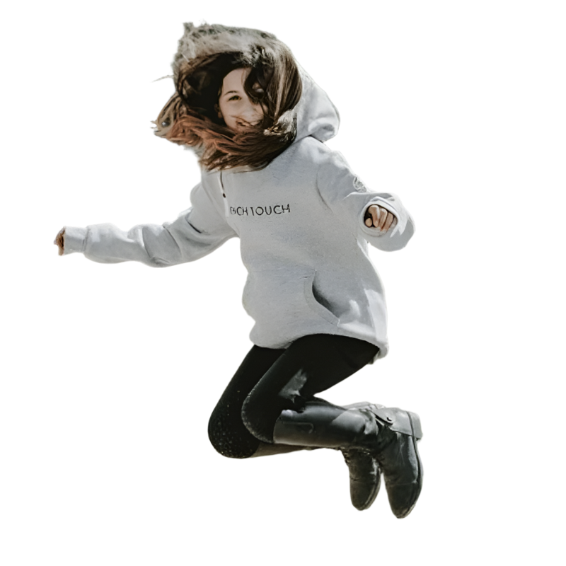 Equithème - Sweat fille Britney gris chiné | - Ohlala