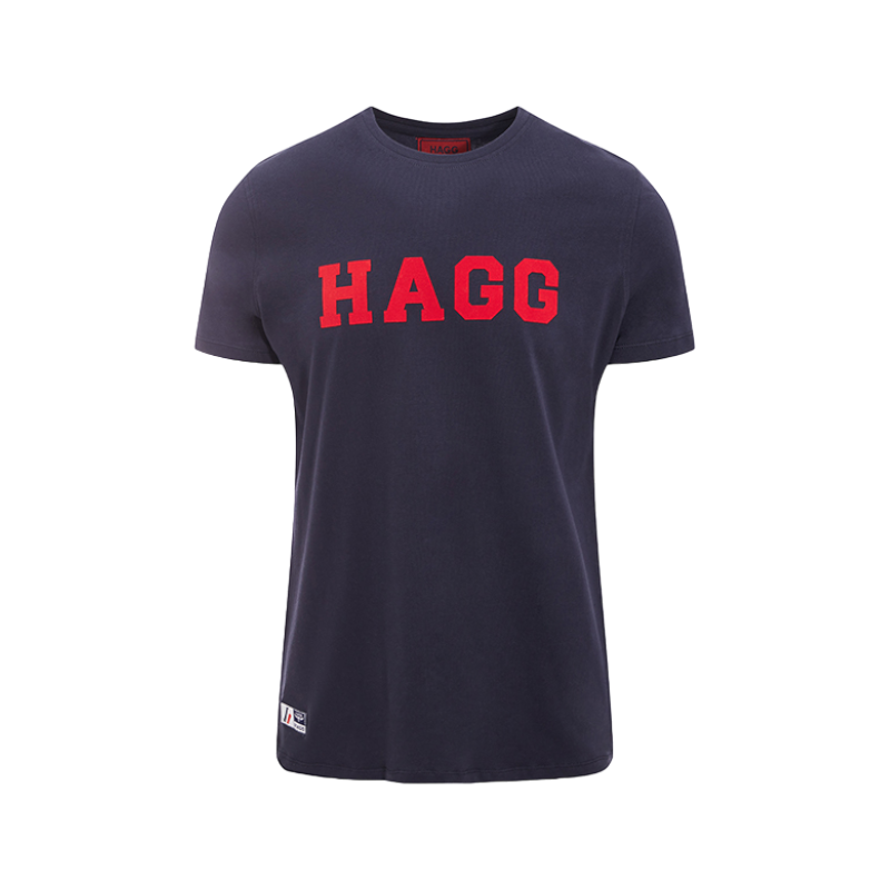 Hagg - T-shirt manches courtes homme marine/ rouge | - Ohlala