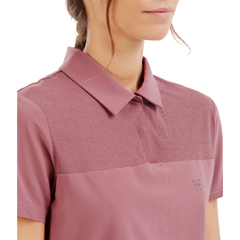 Horse Pilot - Polo manches courtes femme Ariia dark pink | - Ohlala