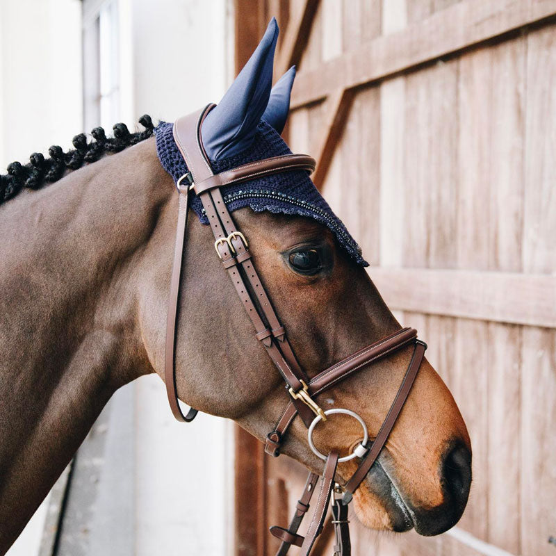 Kentucky Horsewear - Bonnet long Stone & Pearl marine | - Ohlala