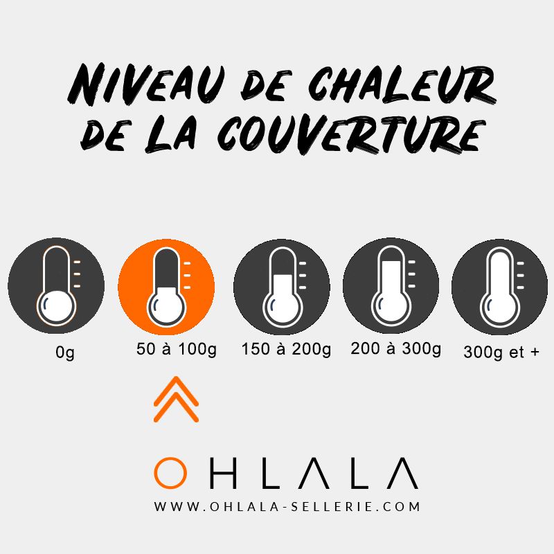 Equithème - Couverture d’extérieur Tyrex 600 D Marine/Gris 50g | - Ohlala