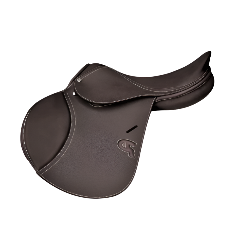 Privilège Equitation - Burgundy brown jumping saddle