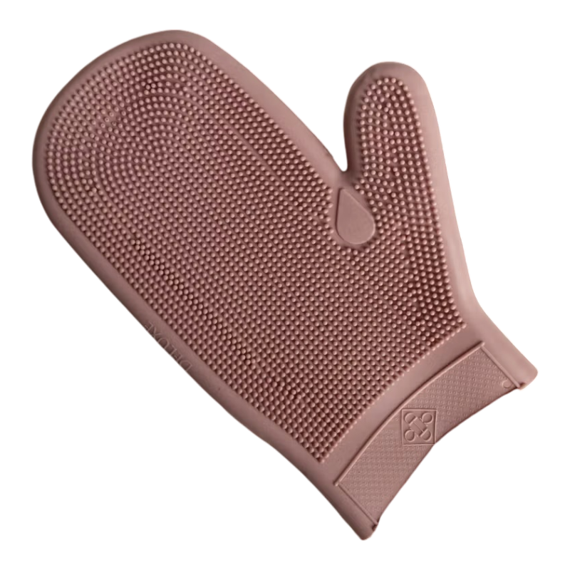 Grooming Deluxe - Roze rubberen groominghandschoen 