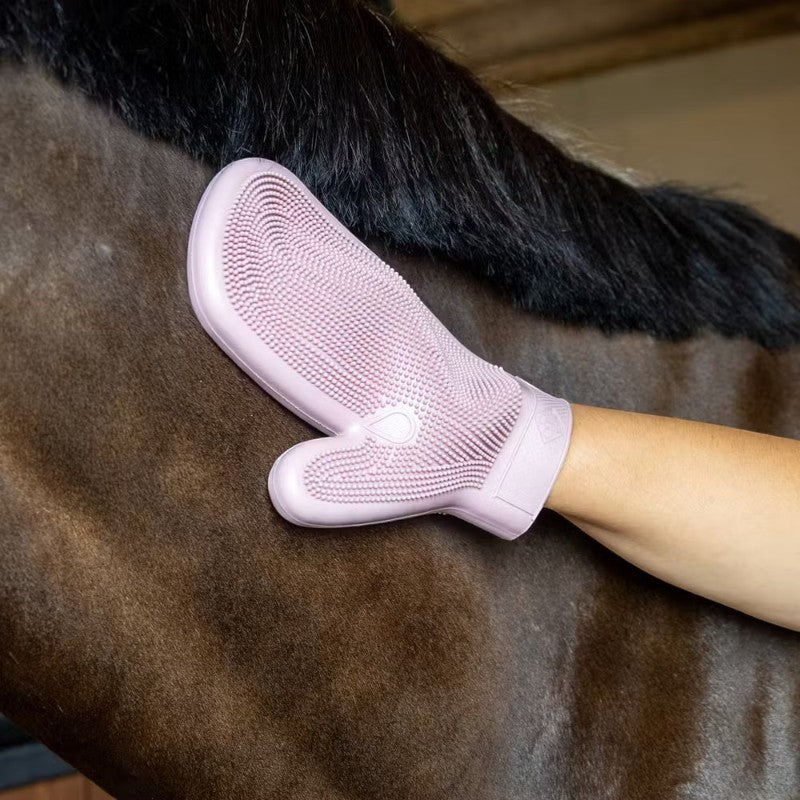 Grooming Deluxe - Old rose rubber grooming glove 