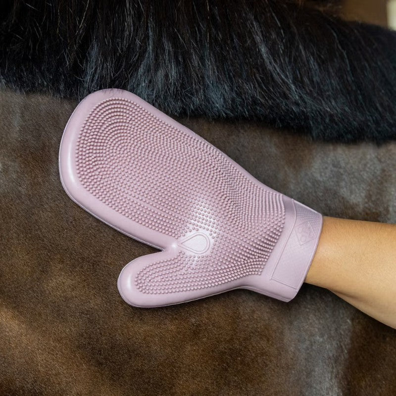 Grooming Deluxe - Old rose rubber grooming glove 