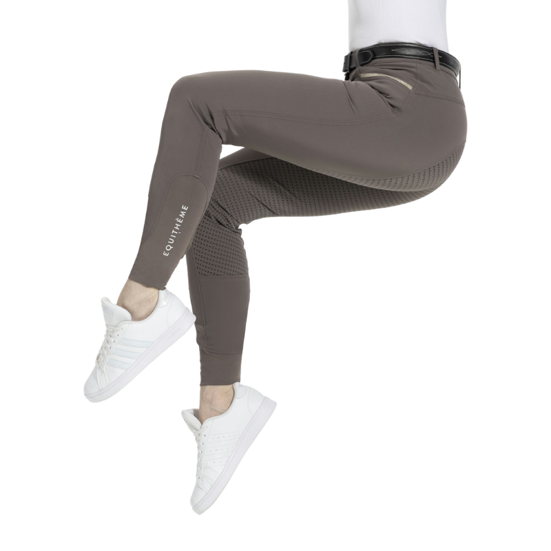 Equithème - Pantalon d'équitation femme full grip Gizel taupe | - Ohlala