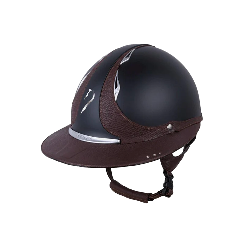 Antarès Sellier - Casque Référence eclipse visière Strass noir/ marron | - Ohlala