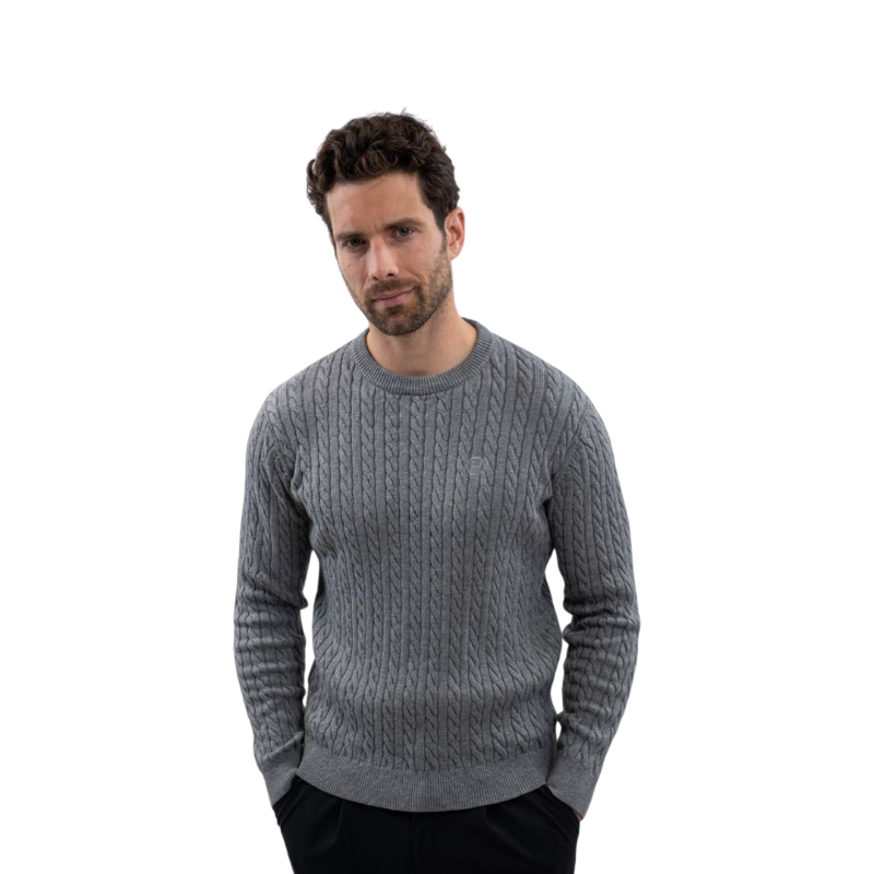 Harcour - Langarmshirt für Herren Arthur grau meliert 