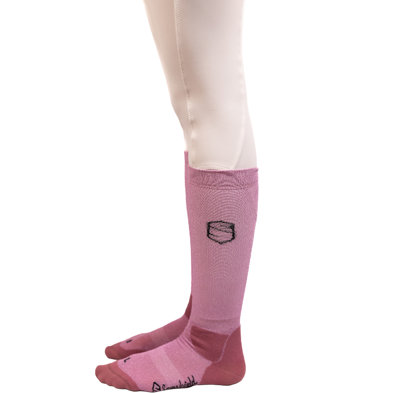 Samshield - Unisex equestrian socks Balzane Glitter blush pink 
