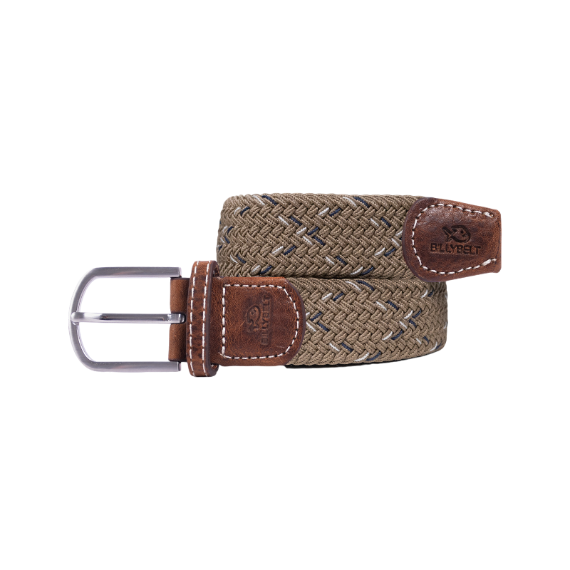 Billybelt - Ceinture tressée Kilimanjaro beige/ gris/ blanc