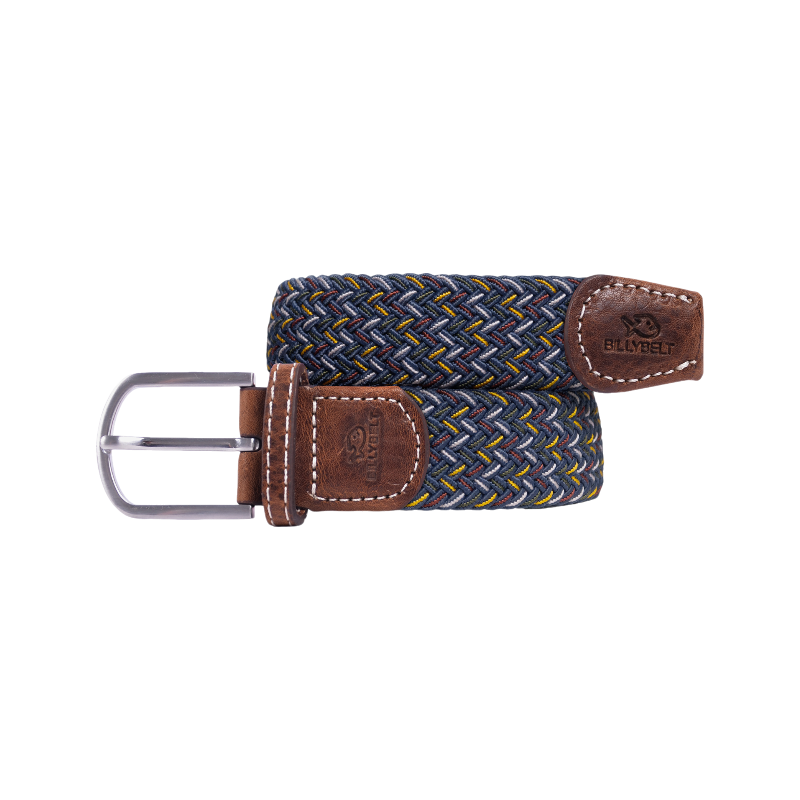 Billybelt - Ceinture tressée Sandefjord marine/ rouge/ jaune/ blanc