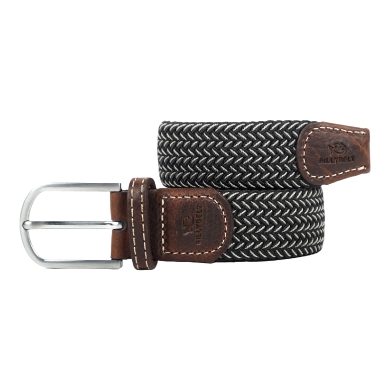 Billybelt - Ceinture tressée Vienne noir/ blanc