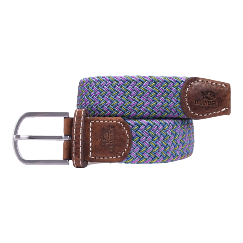 Billybelt - Ceinture tressée Johannesburg bleu/ violet/ vert