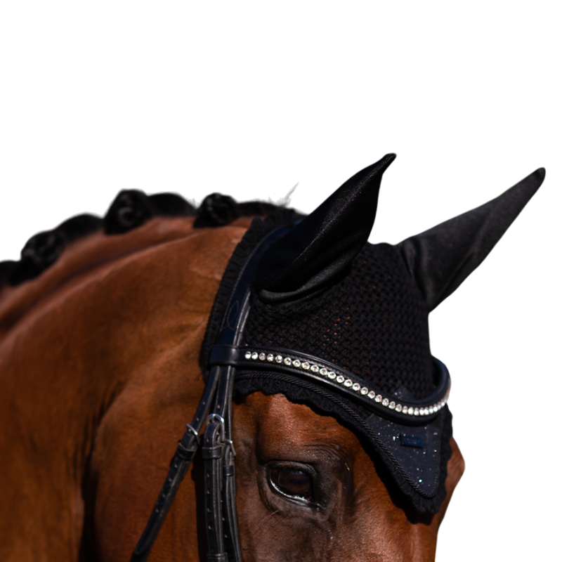 Equestrian Stockholm - Bonnet All Black Glimmer noir