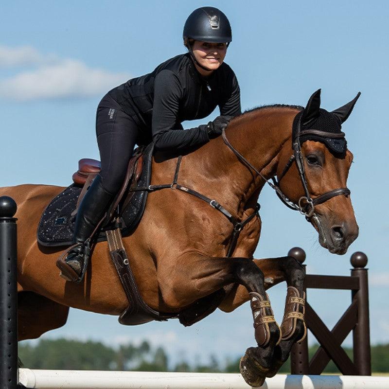 Equestrian Stockholm - Bonnet All Black Glimmer noir