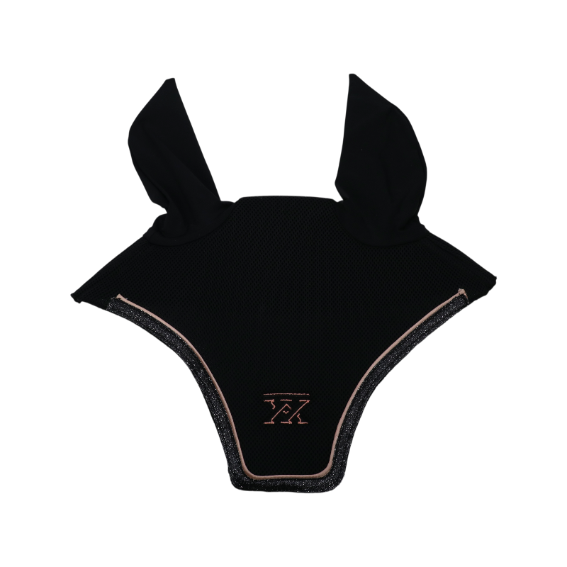 Oxxer - Bonnet pour chevaux Accent noir/ pêche | - Ohlala