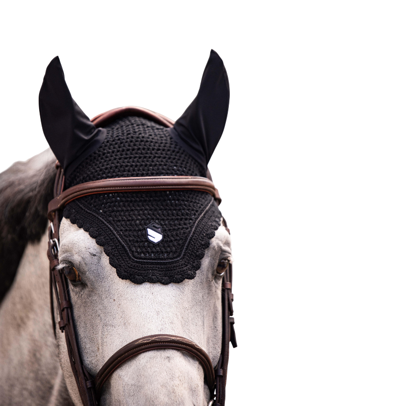 Samshield - Bonnet pour chevaux Embroidery noir