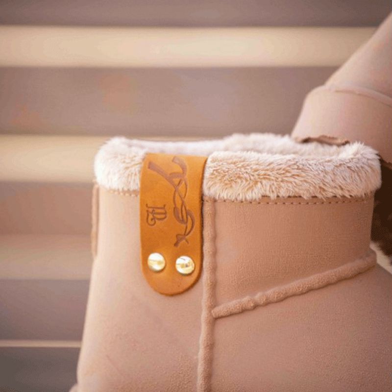 Eden by Pénélope Store - Boots fourrées enfants beige | - Ohlala