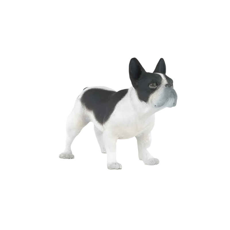 Papo - Black and white French bulldog figurine