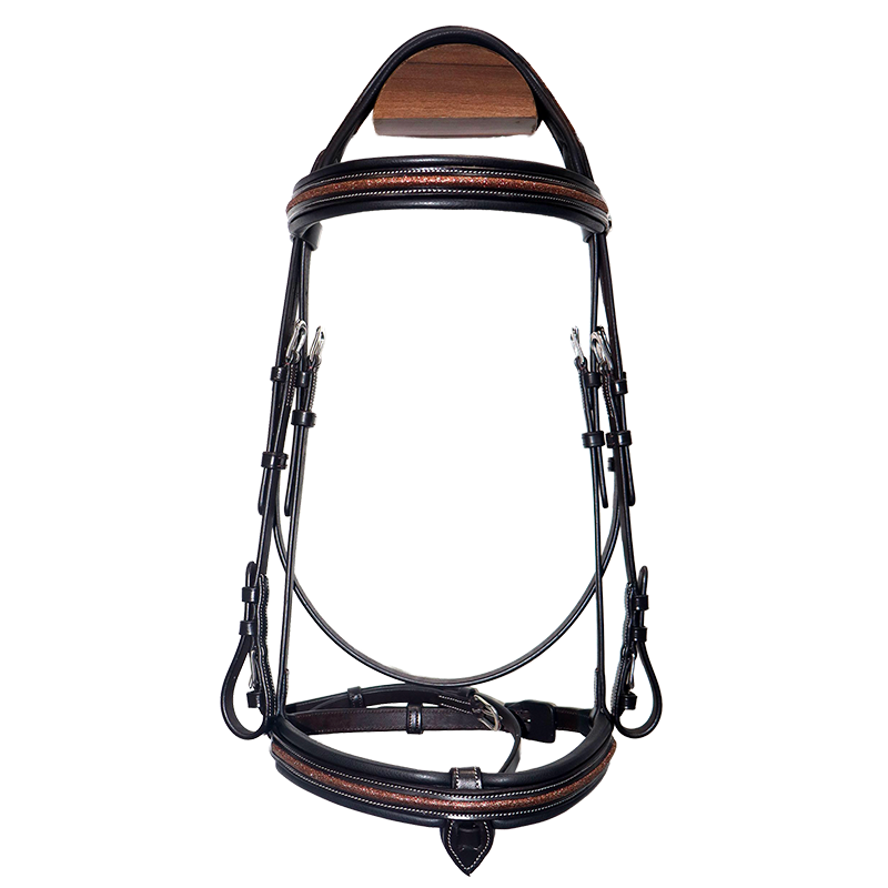 Canter - Bridon muserolle croisée Mylord marron/ marron