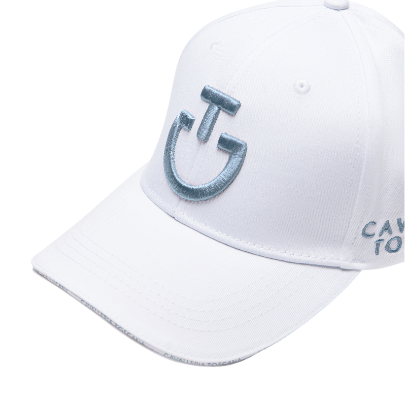 Cavalleria Toscana - Unisex CT Baseball pet wit/ luchtblauw 
