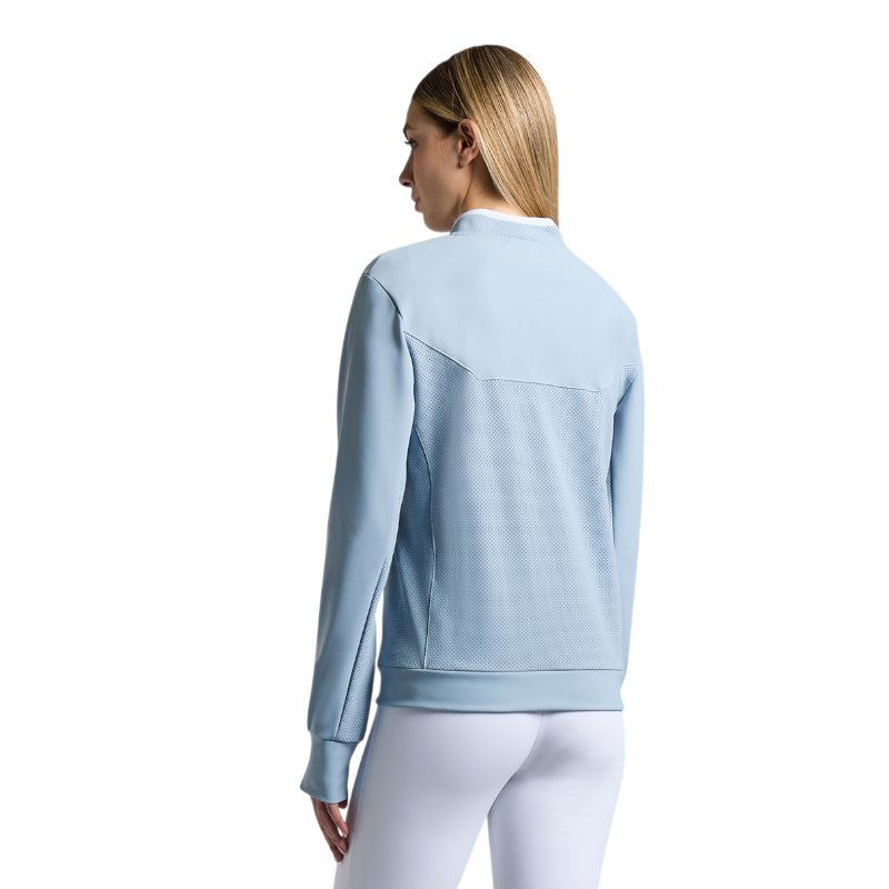 Cavalleria Toscana - Dames lange mouwen sweatshirt Crew Neck Tech luchtblauw 