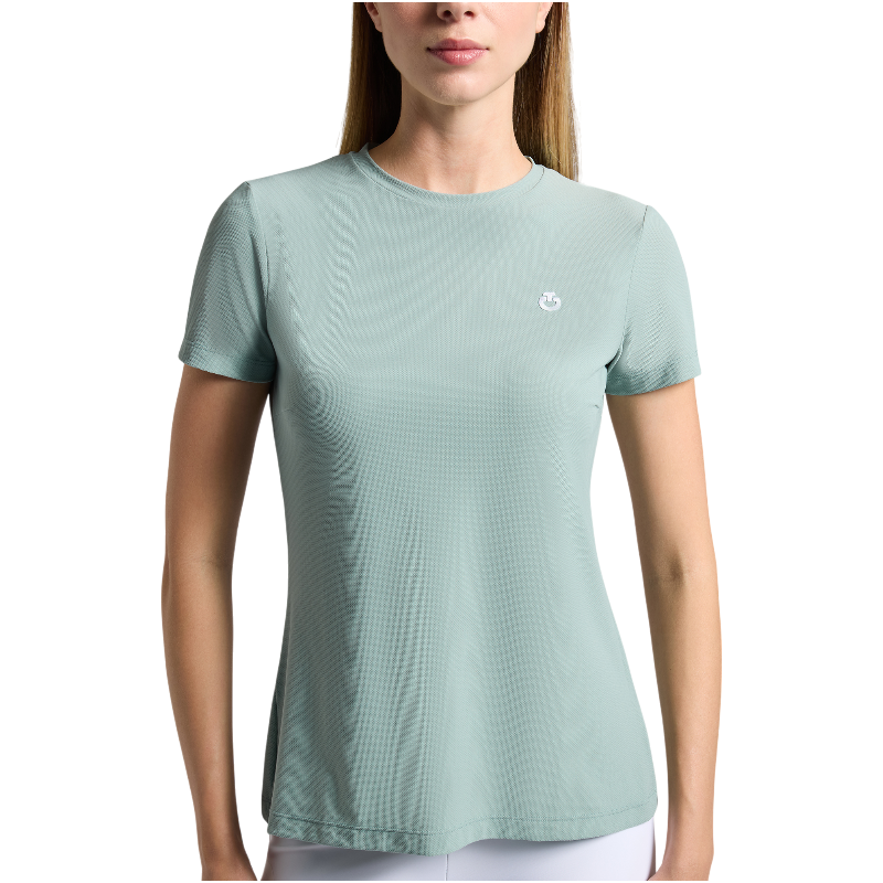 Cavalleria Toscana - Technisches T-Shirt mit kurzen Ärmeln für Frauen Jersey 3D Logo mintgrün 