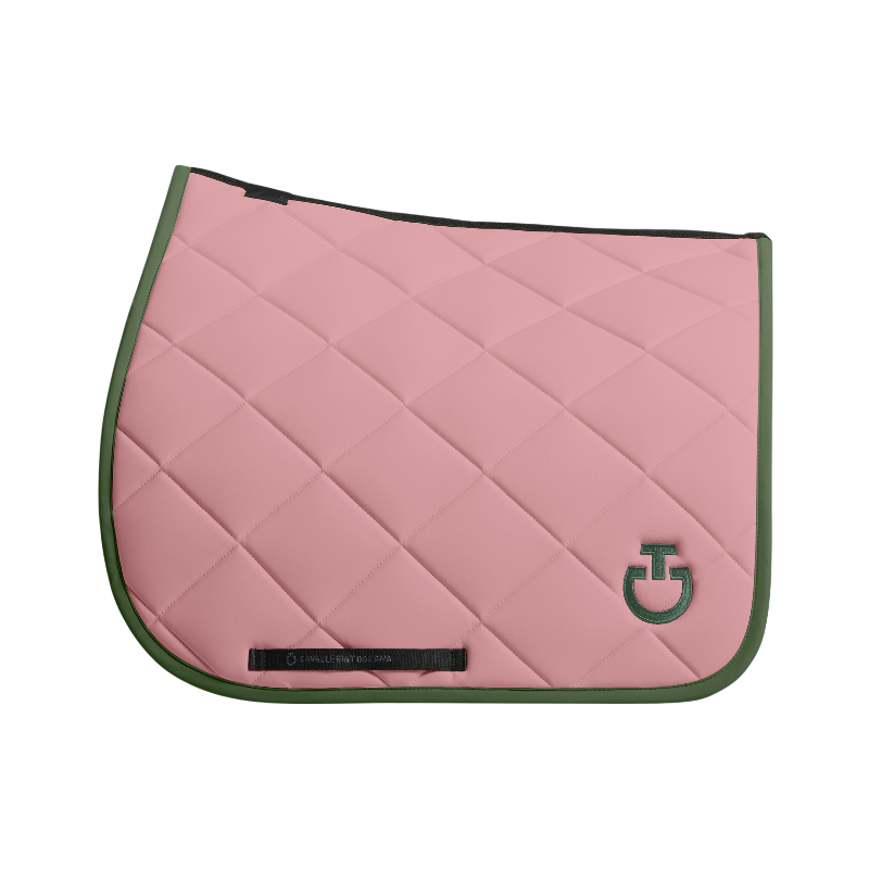 Cavalleria Toscana - Tapis de dressage Diamond Quilted Jersey candy pink/ forest green