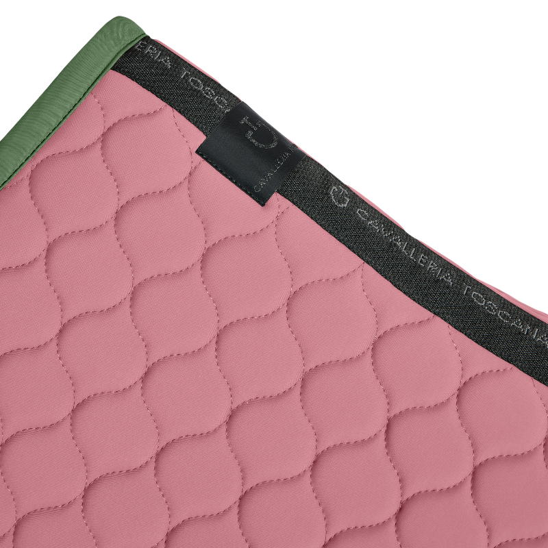 Cavalleria Toscana - Tapis de selle Circular Quilted candy pink/ forest green