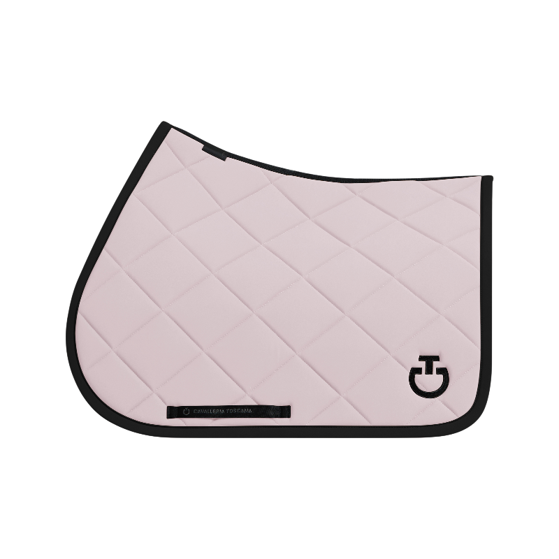 Cavalleria Toscana - Tapis de selle Diamond Quilted Jersey violet ice/ noir | - Ohlala