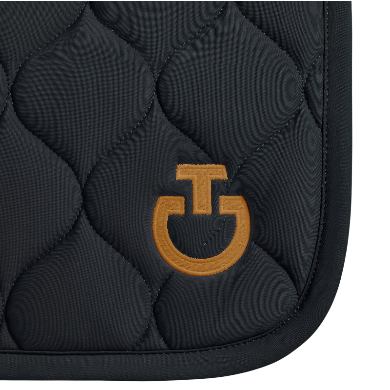 Cavalleria Toscana - Tapis de selle New Circular Quilted Jersey noir/ cuivre | - Ohlala