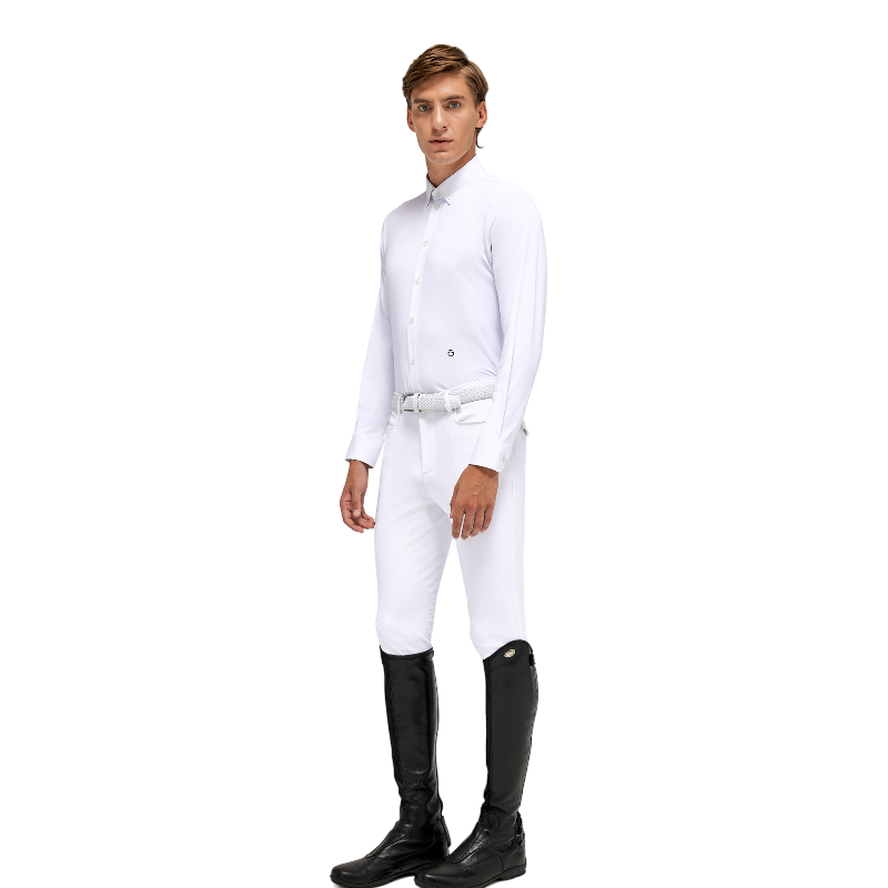 Cavalleria Toscana - Chemise de concours manches longues homme Guibert blanc | - Ohlala