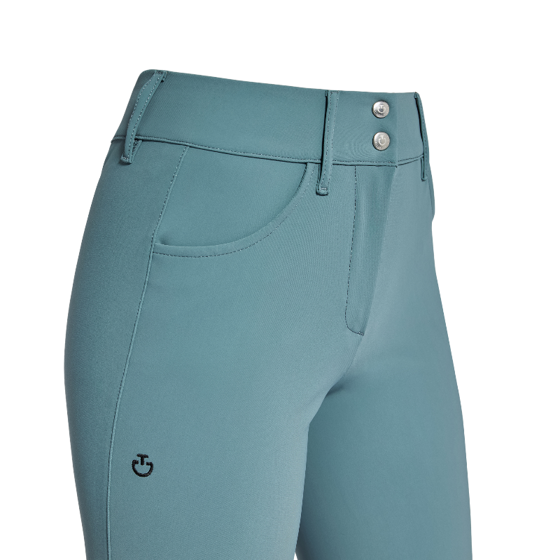 Cavalleria Toscana - Pantalon d'équitation femme Americain taille haute peacook green | - Ohlala