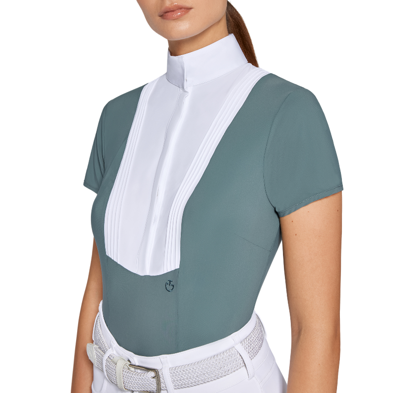 Cavalleria Toscana - Polo de concours manches courtes femme American peacook green | - Ohlala