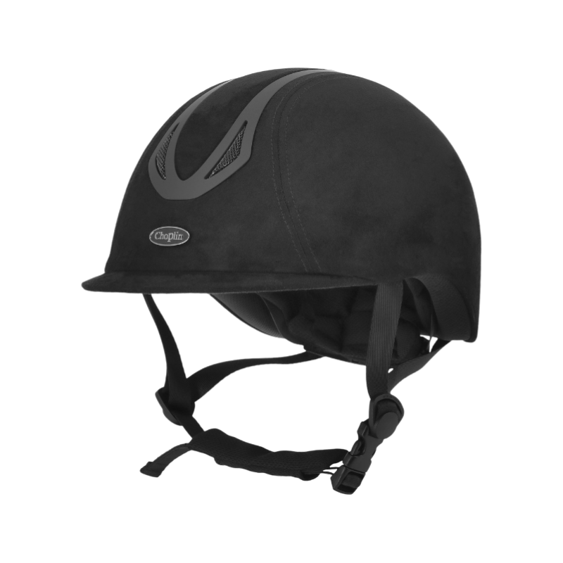 Choplin - Casque d'équitation Aero Velvet noir mat