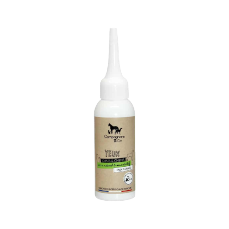 Compagnons & Cie - Soin nettoyant et purifiant yeux aux eaux florales chiens