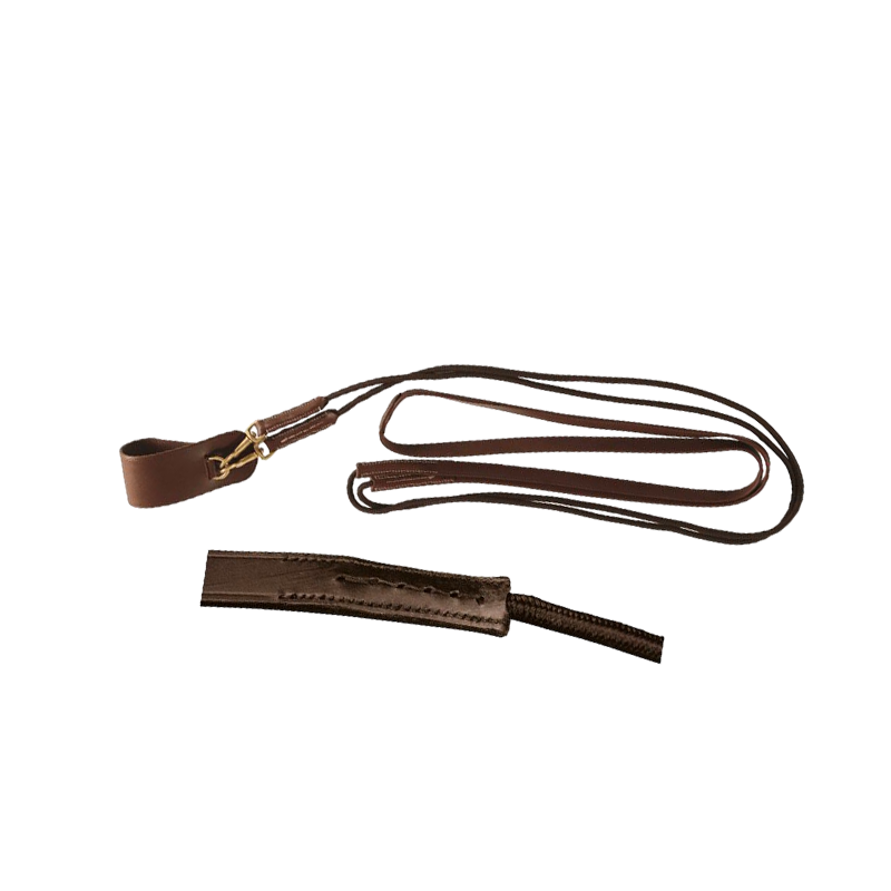 Canter - Brown leather and rope German reins