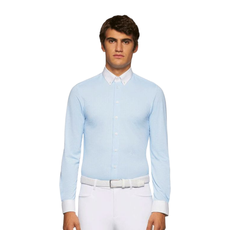 Cavalleria Toscana - Polo de concours manches longues homme bleu | - Ohlala