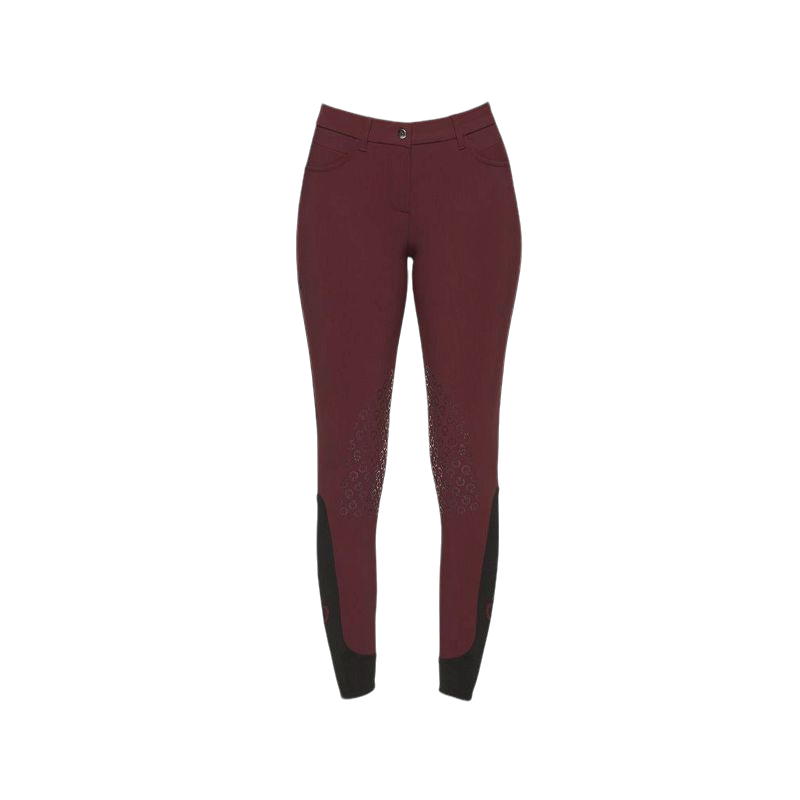 Cavalleria Toscana - Unisex children's riding pants Grip burgundy