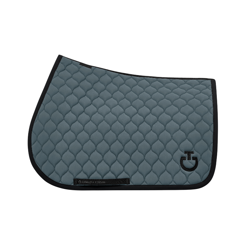 Cavalleria Toscana - saddle pad Dark gray circular quilted jersey 
