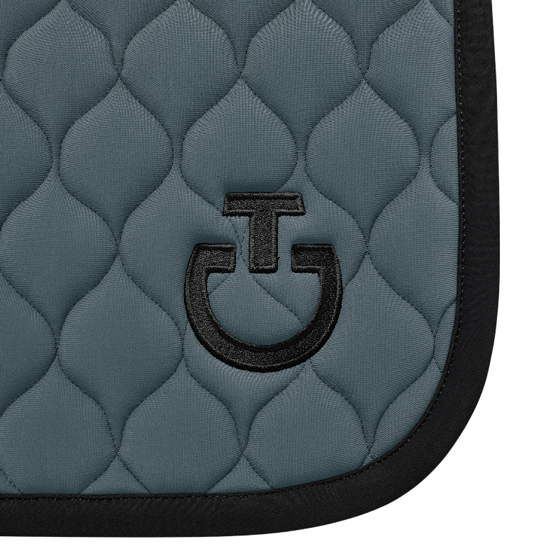 Cavalleria Toscana - saddle pad Dark gray circular quilted jersey 