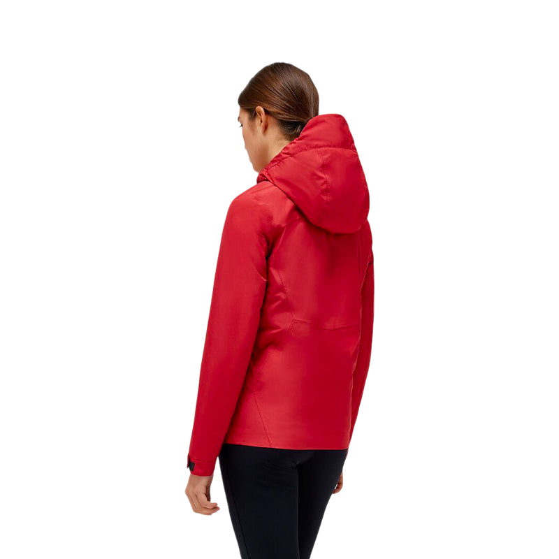 Cavalleria Toscana - Women's poppy red hooded jacket