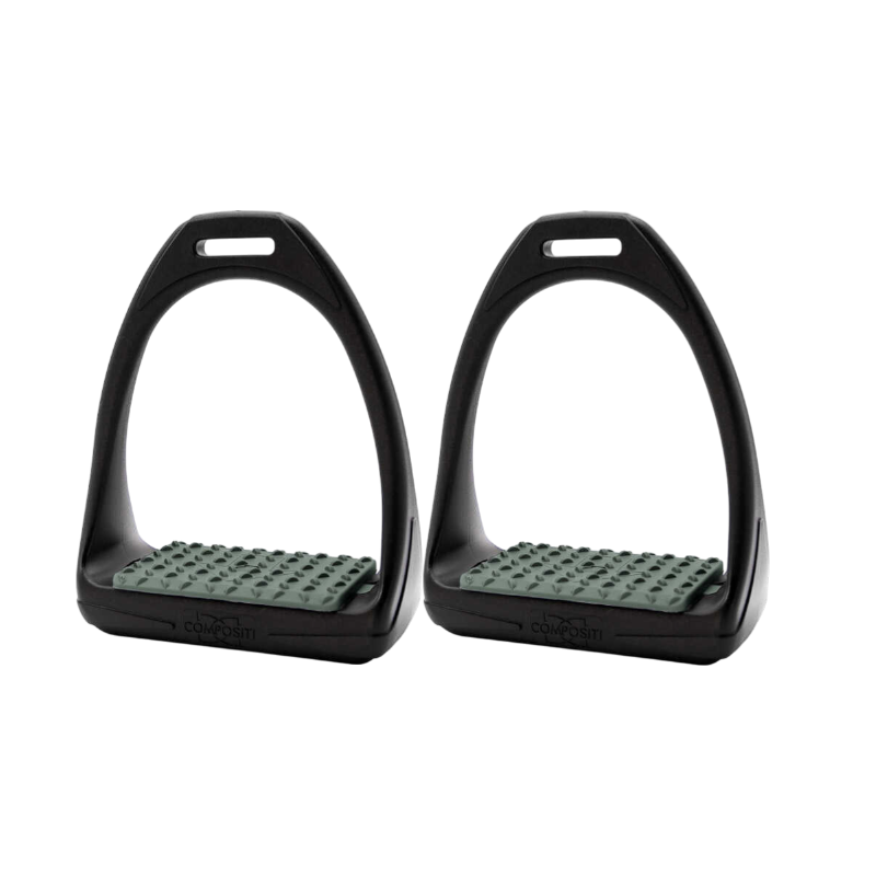 Compositi - Étriers Soft reflex noir/ gris vert | - Ohlala