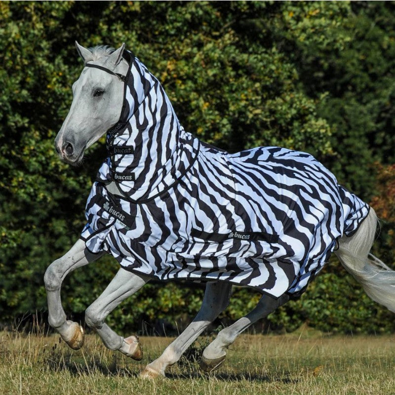 Bucas - Couverture anti-démangeaisons Sweet-itch Zebra zebra