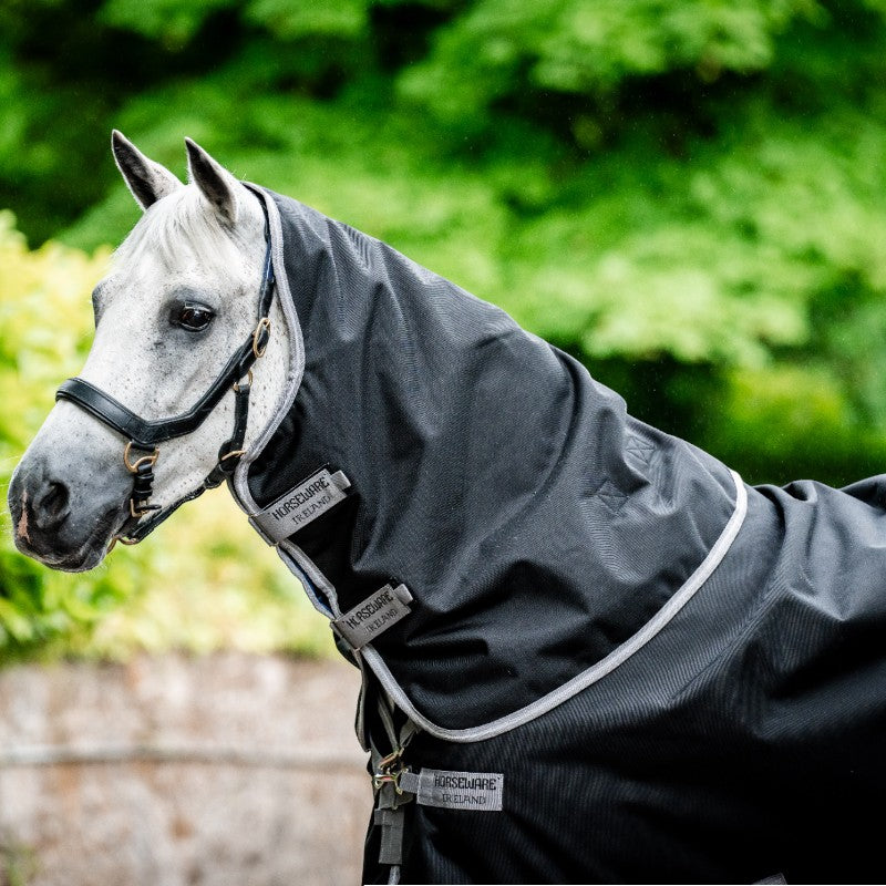 Horseware - Couverture d'extérieur Amigo Bravo 12 Plus noir/ titanium grey/ argent 250g