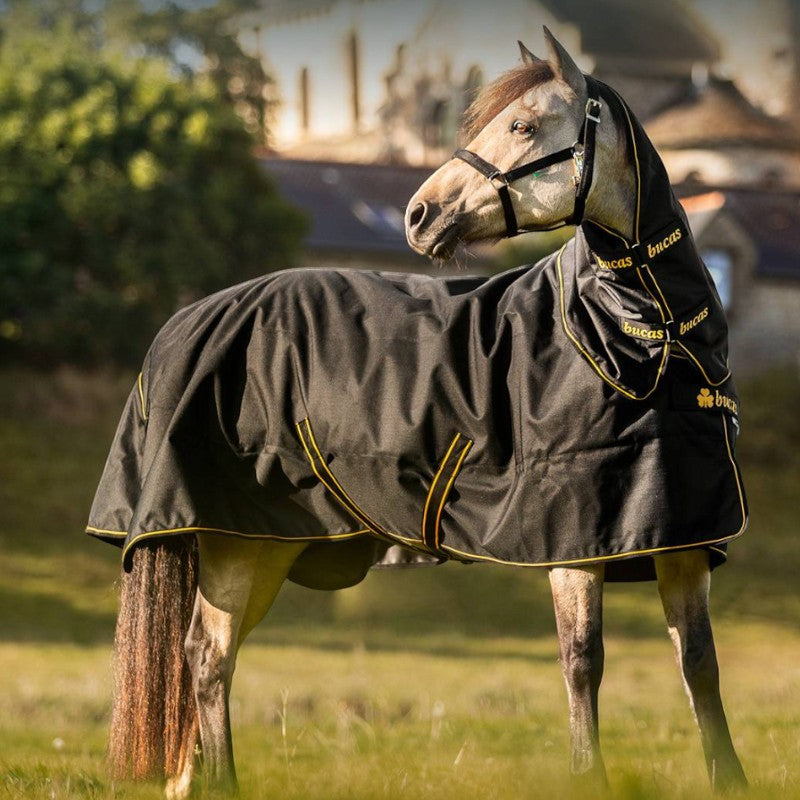 Bucas - Irish Turnout 150 outdoor blanket black/gold 150g 