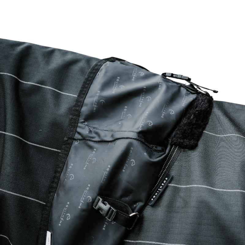 Equithème - Couverture d'extérieur Tyrex Lumin 600D noir 50g
