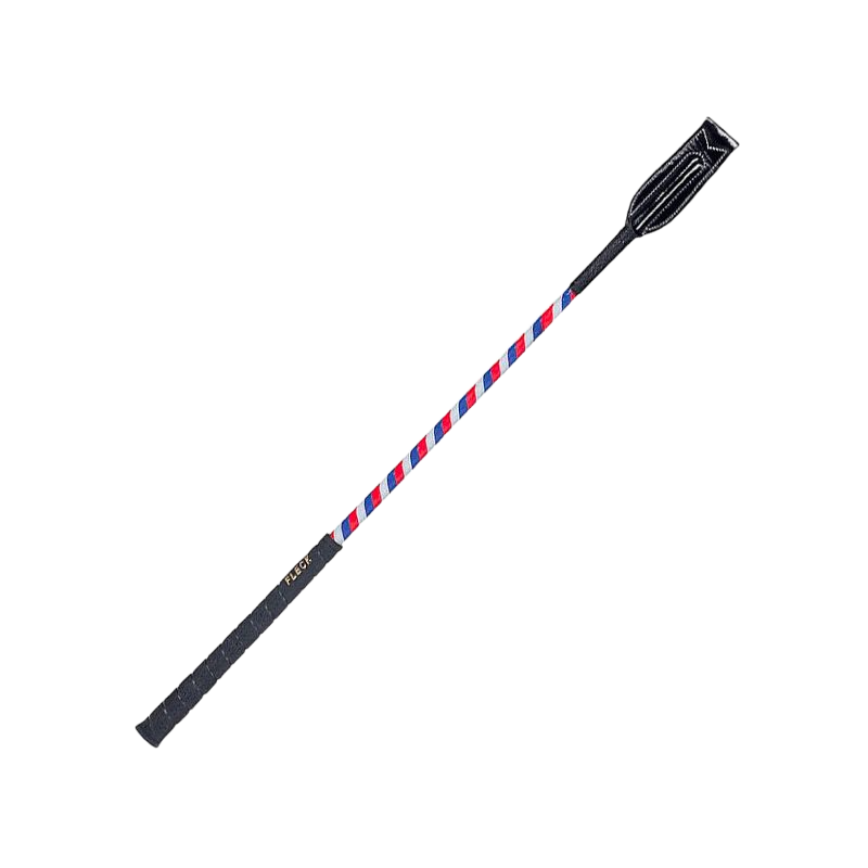 Fleck - Red/white/blue varnished tap whip