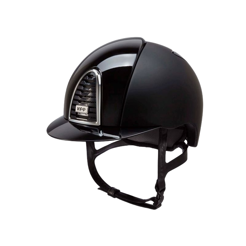 KEP - Casque d'équitation Cromo 2.0 Textile/ Polish noir visière standard | - Ohlala