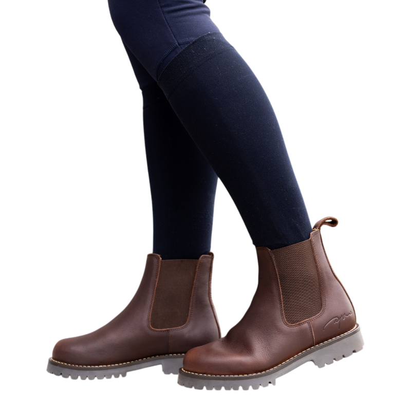 Dyon - Braune Chelsea-Lederreitstiefel 